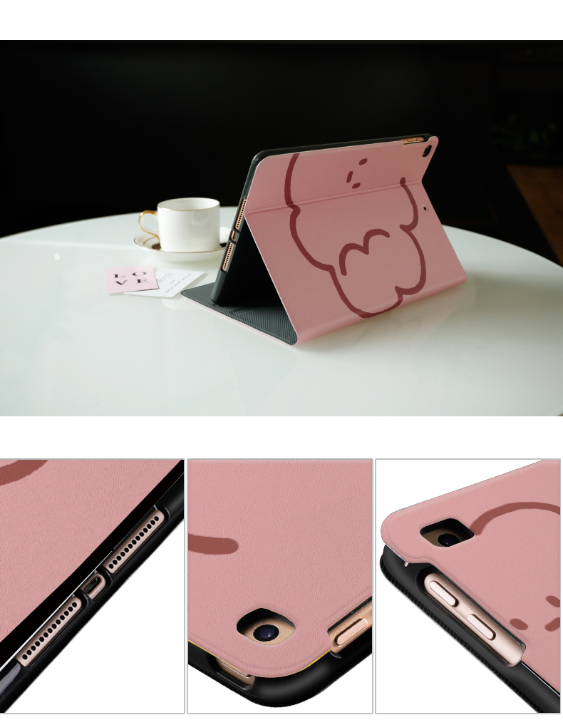 Slim Stand Tablet Silicone Kids Cute Cover for iPad Mini 4 5 Tablet Leather Case