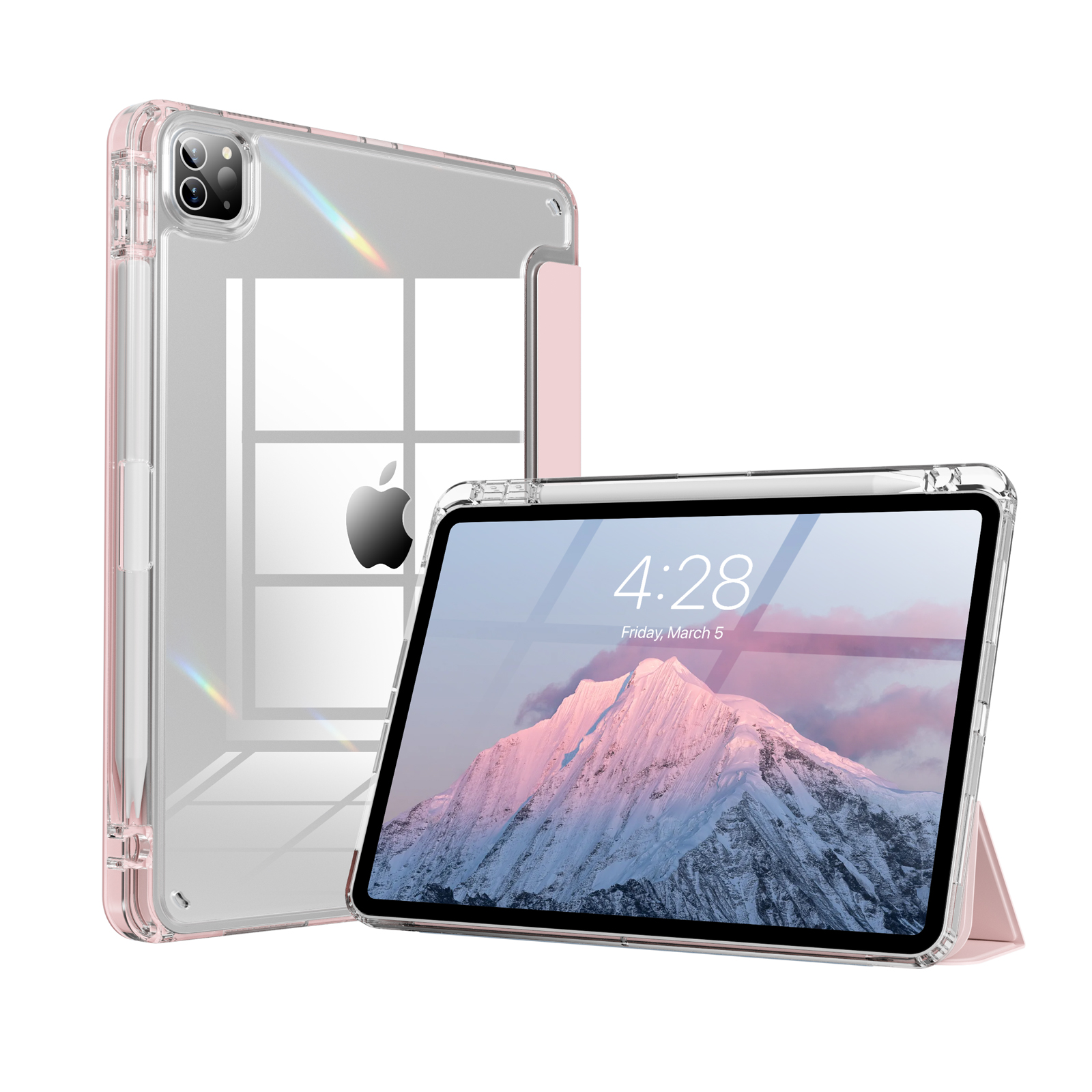 Soft TPU Back Trifold Stand smart cover Tablet cover case for kids For iPad pro5 11 inch