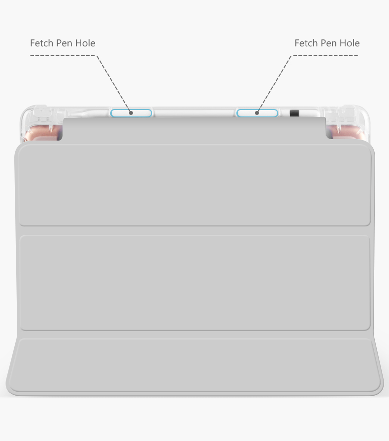 Transparent Pencil Holder Case for Apple iPad Pro 12.9 2021