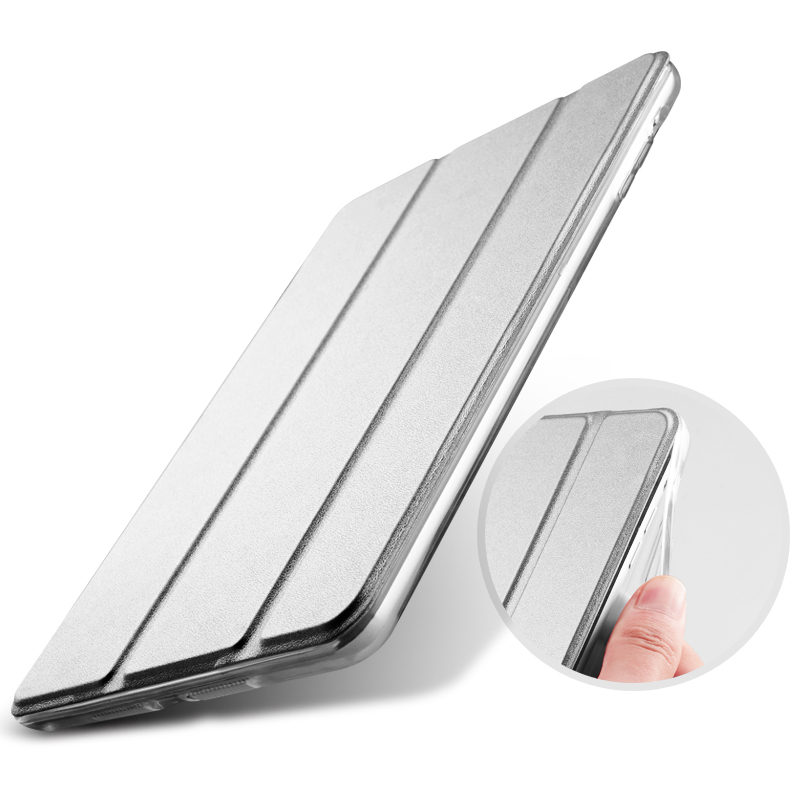 9.7 inch Tri Fold Soft TPU Back Cover Case for ipad pro 9.7 2016 