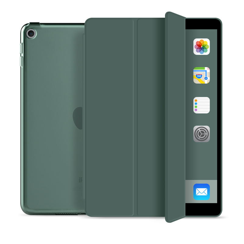  Hard PC Soft TPU Edge Cover Purple Color Pu Leather Smart Case for iPad 10.2" 7th Case 2019 