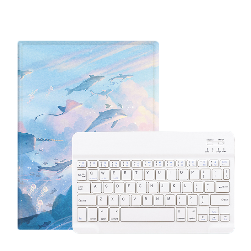 iPad 10.2 7th 8th 9th Gen Pencil Holder Kids Custom Bluetooth Keyboard Case