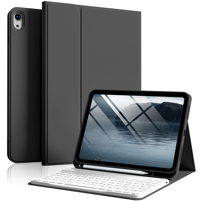 High quality Pu Leather Cover Shockproof Magnetic with keyboard Tablet case For iPad 10th generation 10.9 inch